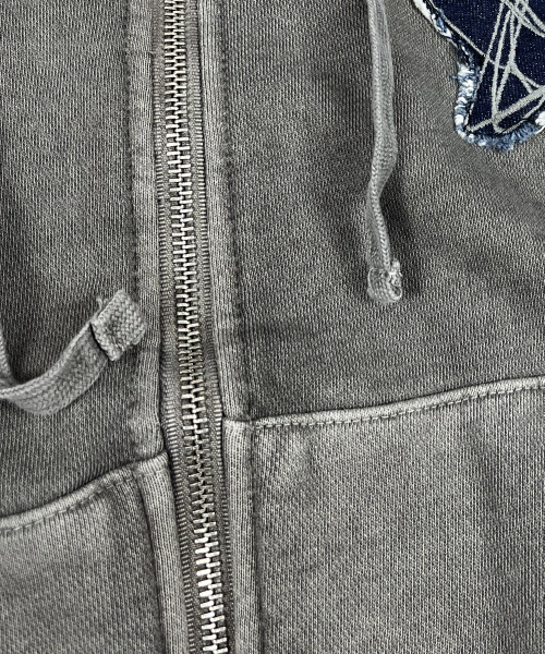 SK8ER ROCK(スケーターロック)の「Doodle Star Pigment Hood Zip-up (Gray)(ベスト・レディース・その他・ONE SIZE)」の5枚目の写真