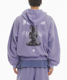 FANSHOW（ファンショー）の「DEMONIC ANGEL OVER FIT FLEECE-LINED HOODED ZIPUP - PUPLE（パーカー）」