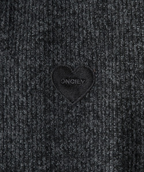 ONCILY（オンシェリー）の「HEART LOGO CHAMBRAY KNIT BLOUSON / ハートロゴシャンブレーニットブルゾン（ブルゾン・メンズ・ブラック/ブラウン・SMALL/MEDIUM/LARGE）」の15枚目の写真