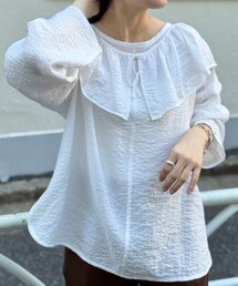 FRIPIER | 《FRIPIER》フリルエリツキシャツTee(シャツ/ブラウス)