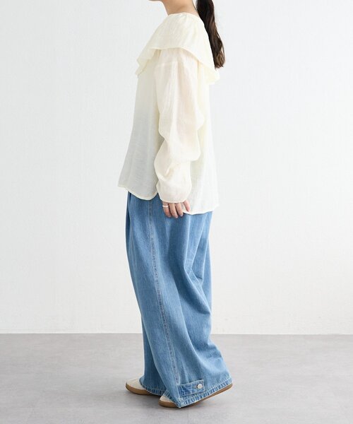 FRIPIER（フリピエ）の「《FRIPIER》フリルエリツキシャツTee（シャツ/ブラウス・レディース・イエロー/ホワイト・FREE）」の13枚目の写真