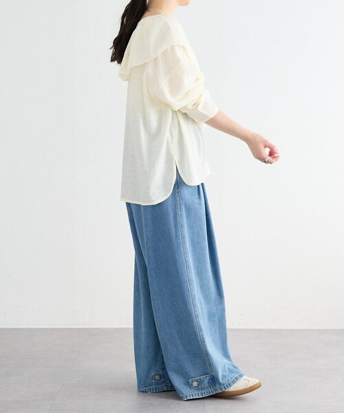 FRIPIER（フリピエ）の「《FRIPIER》フリルエリツキシャツTee（シャツ/ブラウス・レディース・イエロー/ホワイト・FREE）」の15枚目の写真