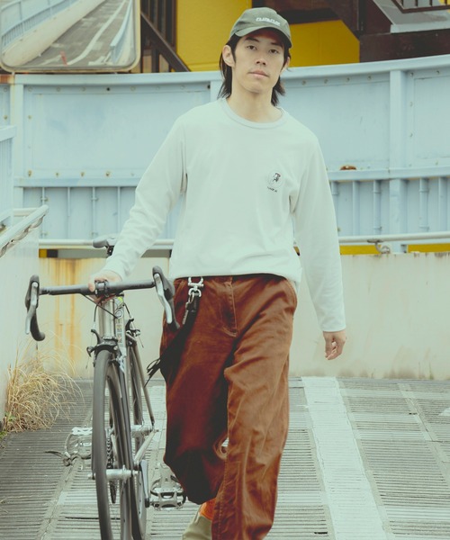 CITY COUNTRY CITY（シティーカントリーシティー）の「narifuri × CCC ツールドロングTシャツ（Tシャツ/カットソー・メンズ・シルバーグレー/ブラック・SMALL/MEDIUM/LARGE/X-LARGE）」の5枚目の写真