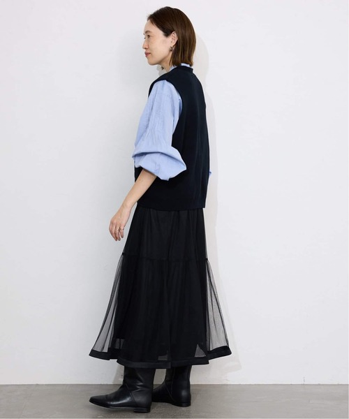 SLOBE IENA（スローブイエナ）の「《WEB限定/追加2》ピンタックバルーンスリーブブラウス（シャツ/ブラウス・レディース・ホワイト/ブルー/チャコールグレー・FREE）」の10枚目の写真