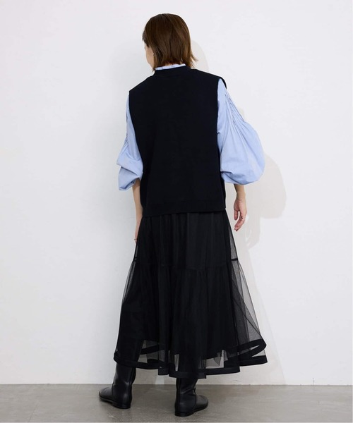 SLOBE IENA（スローブイエナ）の「《WEB限定/追加2》ピンタックバルーンスリーブブラウス（シャツ/ブラウス・レディース・ホワイト/ブルー/チャコールグレー・FREE）」の11枚目の写真