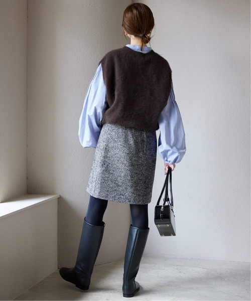 SLOBE IENA（スローブイエナ）の「《WEB限定/追加2》ピンタックバルーンスリーブブラウス（シャツ/ブラウス・レディース・ホワイト/ブルー/チャコールグレー・FREE）」の15枚目の写真