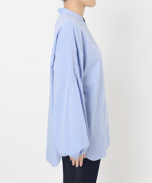 SLOBE IENA（スローブイエナ）の「《WEB限定/追加2》ピンタックバルーンスリーブブラウス（シャツ/ブラウス・レディース・ホワイト/ブルー/チャコールグレー・FREE）」の22枚目の写真