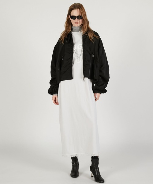 PRANK PROJECT（プランクプロジェクト）の「【2026Spring Pre-Order】バルーンスイングジャケット / Balloon Swing Jacket（ブルゾン・レディース・ベージュ/ブラック・FREE）」の5枚目の写真