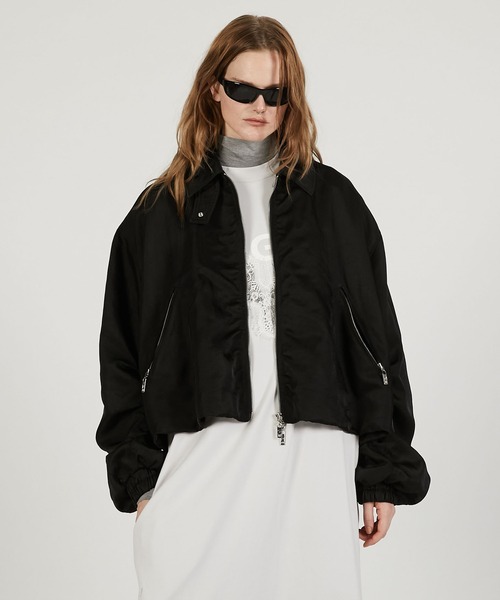 PRANK PROJECT（プランクプロジェクト）の「【2026Spring Pre-Order】バルーンスイングジャケット / Balloon Swing Jacket（ブルゾン・レディース・ベージュ/ブラック・FREE）」の7枚目の写真