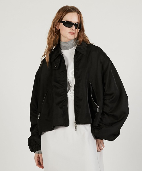 PRANK PROJECT（プランクプロジェクト）の「【2026Spring Pre-Order】バルーンスイングジャケット / Balloon Swing Jacket（ブルゾン・レディース・ベージュ/ブラック・FREE）」の8枚目の写真