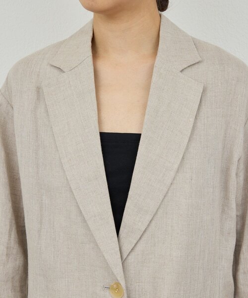 GALLARDAGALANTE（ガリャルダガランテ）の「【セットアップ対応】リネンジャケット（その他アウター・レディース・アイボリー/モカ・FREE）」の13枚目の写真