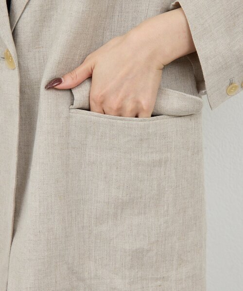 GALLARDAGALANTE（ガリャルダガランテ）の「【セットアップ対応】リネンジャケット（その他アウター・レディース・アイボリー/モカ・FREE）」の15枚目の写真