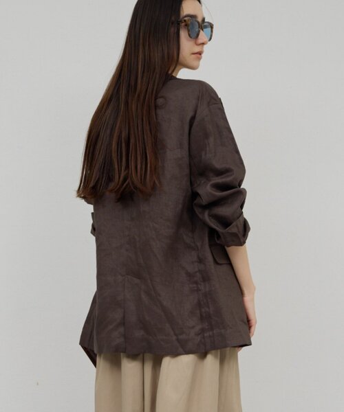 GALLARDAGALANTE（ガリャルダガランテ）の「【セットアップ対応】リネンジャケット（その他アウター・レディース・アイボリー/モカ・FREE）」の21枚目の写真