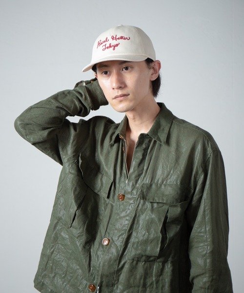 RACAL（ラカル）の「Chaine EMB Denim Cap / チェーン刺繍デニムキャップ（キャップ・メンズ・ブラック/ナチュラル/インディゴブルー・FREE）」の2枚目の写真