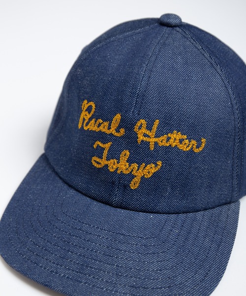 RACAL（ラカル）の「Chaine EMB Denim Cap / チェーン刺繍デニムキャップ（キャップ・メンズ・ブラック/ナチュラル/インディゴブルー・FREE）」の6枚目の写真