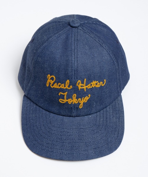 RACAL（ラカル）の「Chaine EMB Denim Cap / チェーン刺繍デニムキャップ（キャップ・メンズ・ブラック/ナチュラル/インディゴブルー・FREE）」の9枚目の写真