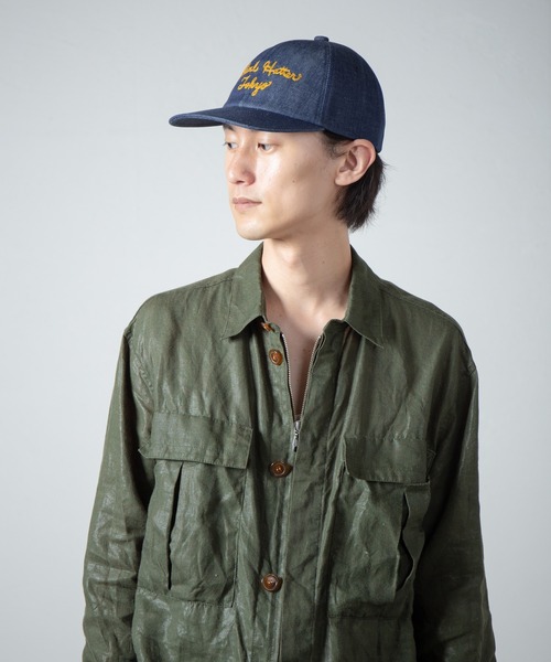 RACAL（ラカル）の「Chaine EMB Denim Cap / チェーン刺繍デニムキャップ（キャップ・メンズ・ブラック/ナチュラル/インディゴブルー・FREE）」の13枚目の写真