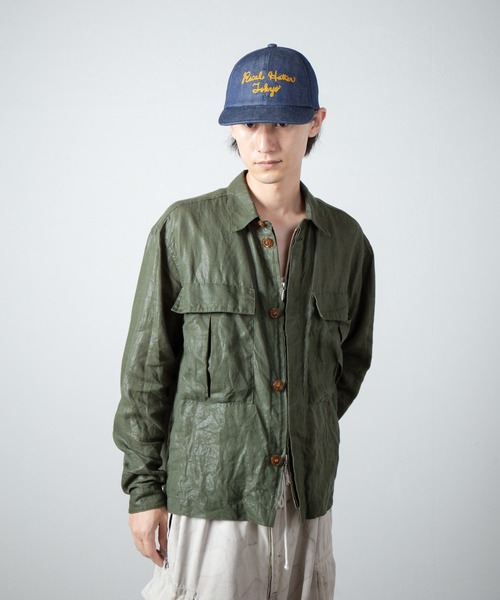 RACAL（ラカル）の「Chaine EMB Denim Cap / チェーン刺繍デニムキャップ（キャップ・メンズ・ブラック/ナチュラル/インディゴブルー・FREE）」の17枚目の写真