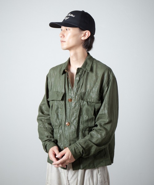 RACAL（ラカル）の「Chaine EMB Denim Cap / チェーン刺繍デニムキャップ（キャップ・メンズ・ブラック/ナチュラル/インディゴブルー・FREE）」の18枚目の写真