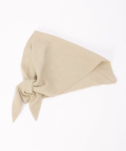 VENCEEXCHANGE（ヴァンスエクスチェンジ）の「ニットバブーシュカスカーフ（ストール/ショール・レディース・グレー/ブラック/ベージュ・FREE）」の3枚目の写真