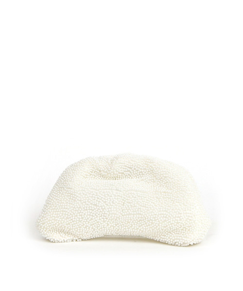 cache cache（カシュ カシュ）の「カシュカシュ cachecache / パール調ビーズ口金バッグ（クラッチバッグ・レディース・ホワイト/ライトベージュ・FREE）」の5枚目の写真