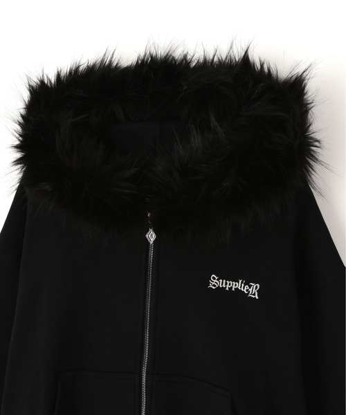 L.H.P（エルエイチピー）の「SUPPLIER/サプライヤー/【LHP EXCLUSIVE】FAUX FUR CROPPED CROSS ZIP HOODIE（パーカー・メンズ・シルバー/ピンク・XL/L/M）」の10枚目の写真