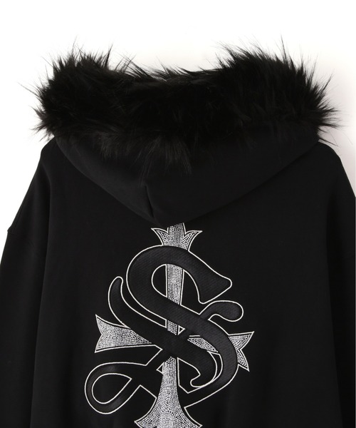 L.H.P（エルエイチピー）の「SUPPLIER/サプライヤー/【LHP EXCLUSIVE】FAUX FUR CROPPED CROSS ZIP HOODIE（パーカー・メンズ・シルバー/ピンク・XL/L/M）」の12枚目の写真