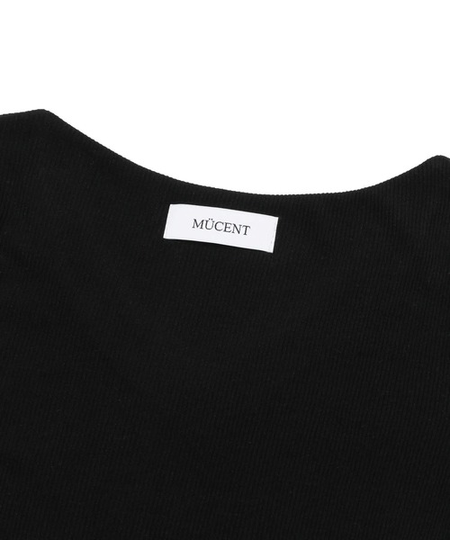 MUCENT(ムセント)の「【日本未発売/WEB限定】MUCENT(ムセント)/Vネック ライン クロップド ハーフ スリーブ Tシャツ/BINDING TRACK LINE HALF SLEEVE T(Tシャツ/カットソー・レディース・ネイビー/ベージュ/ブラック/ライトブルー・FREE)」の18枚目の写真