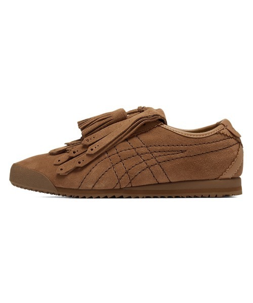 Onitsuka Tiger（オニツカタイガー）の「【ONITSUKA TIGER YELLOW COLLECTION】 MEXICO 66 FRINGE / メキシコ 66 フリンジ（スニーカー・レディース・ダークブラウン系/イエロー×ブラック/ブラック×ブラック・23/23.5/24/24.5/25/25.5/26/26.5/27/27.5/28/28.5/29/22.5）」の6枚目の写真