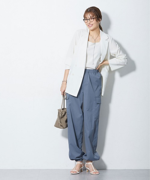 slattgir（スラットジール）の「高身長　接触冷感ライトチノカーゴパンツ（トールサイズ）（カーゴパンツ・レディース・グレイッシュブルー/カーキ/ブラック・TM/TL/TLL/T3L/T4L/T5L）」の13枚目の写真