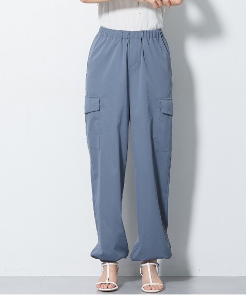 slattgir（スラットジール）の「高身長　接触冷感ライトチノカーゴパンツ（トールサイズ）（カーゴパンツ・レディース・グレイッシュブルー/カーキ/ブラック・TM/TL/TLL/T3L/T4L/T5L）」の16枚目の写真