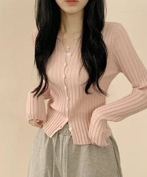 VIVID LADY（ビビッドレディー）の「リブニット ショート丈 ニットカーディガン（カーディガン/ボレロ）」