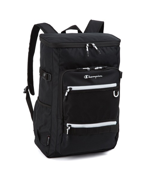 Champion（チャンピオン）の「チャンピオン リュックサック ボックス型 通学 65463（バックパック/リュック・メンズ・ブラック×ホワイト/ブラック×グリーン/ブラック×ピンク/ベージュ×ブラック・FREE）」の2枚目の写真