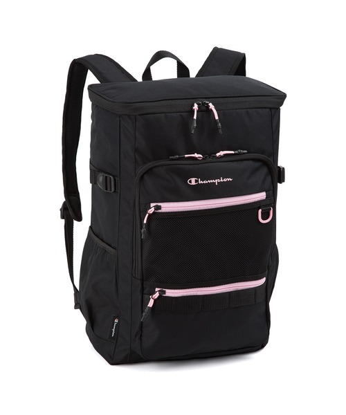 Champion（チャンピオン）の「チャンピオン リュックサック ボックス型 通学 65463（バックパック/リュック・メンズ・ブラック×ホワイト/ブラック×グリーン/ブラック×ピンク/ベージュ×ブラック・FREE）」の4枚目の写真