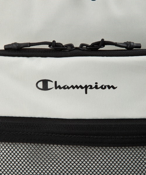 Champion（チャンピオン）の「チャンピオン リュックサック ボックス型 通学 65463（バックパック/リュック・メンズ・ブラック×ホワイト/ブラック×グリーン/ブラック×ピンク/ベージュ×ブラック・FREE）」の6枚目の写真