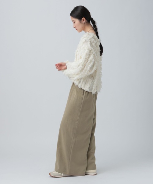 LEPSIM（レプシィム）の「ツイルギャザーワイドパンツ　630165（その他パンツ・レディース・グレイッシュベージュ/ブラック/グリーン系その他・FREE）」の6枚目の写真