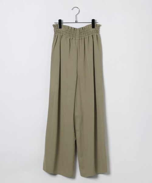 LEPSIM（レプシィム）の「ツイルギャザーワイドパンツ　630165（その他パンツ・レディース・グレイッシュベージュ/ブラック/グリーン系その他・FREE）」の7枚目の写真