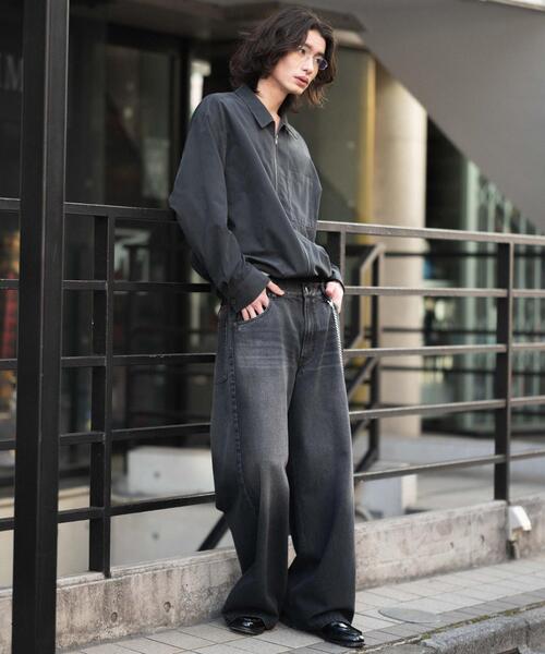 WEGO(ウィゴー)の「WEGO/フェイクスウェードシャツジャケット(ブルゾン・メンズ・ブラック/グレー・MEDIUM/LARGE)」の11枚目の写真