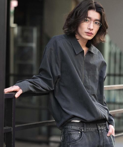 WEGO(ウィゴー)の「WEGO/フェイクスウェードシャツジャケット(ブルゾン・メンズ・ブラック/グレー・MEDIUM/LARGE)」の17枚目の写真