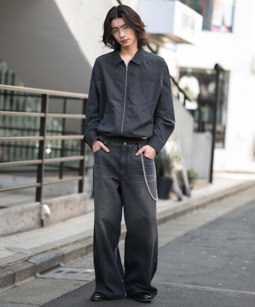 WEGO(ウィゴー)の「WEGO/フェイクスウェードシャツジャケット(ブルゾン・メンズ・ブラック/グレー・MEDIUM/LARGE)」の21枚目の写真