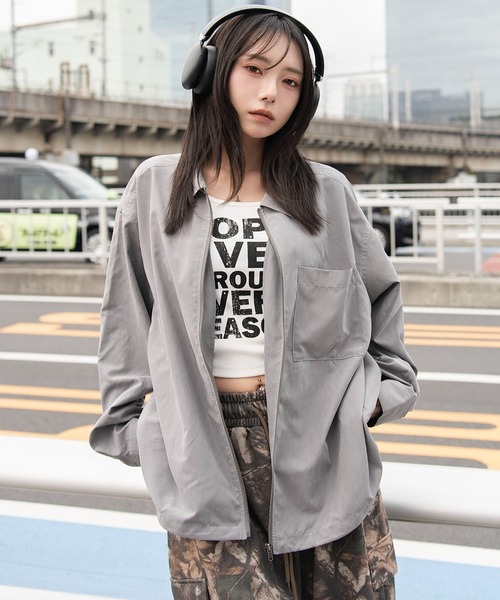 WEGO(ウィゴー)の「WEGO/フェイクスウェードシャツジャケット(ブルゾン・メンズ・ブラック/グレー・MEDIUM/LARGE)」の8枚目の写真
