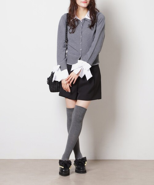 ESPERANZA（エスペランサ）の「晴雨兼用リボン厚底ローファー（パンプス・レディース・ブラック系2/アイボリー系2/ブラック・LL/M/S）」の5枚目の写真