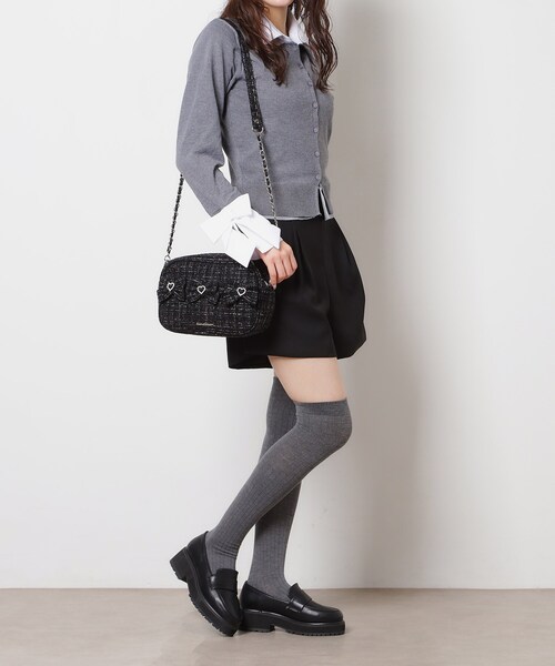 ESPERANZA（エスペランサ）の「晴雨兼用リボン厚底ローファー（パンプス・レディース・ブラック系2/アイボリー系2/ブラック・LL/M/S）」の6枚目の写真