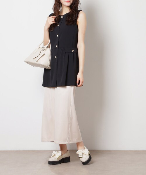 ESPERANZA（エスペランサ）の「晴雨兼用リボン厚底ローファー（パンプス・レディース・ブラック系2/アイボリー系2/ブラック・LL/M/S）」の9枚目の写真