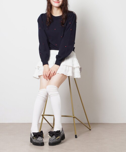 ESPERANZA（エスペランサ）の「晴雨兼用リボン厚底ローファー（パンプス・レディース・ブラック系2/アイボリー系2/ブラック・LL/M/S）」の11枚目の写真