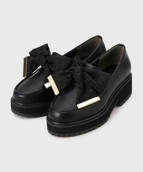 ESPERANZA（エスペランサ）の「晴雨兼用リボン厚底ローファー（パンプス・レディース・ブラック系2/アイボリー系2/ブラック・LL/M/S）」の13枚目の写真