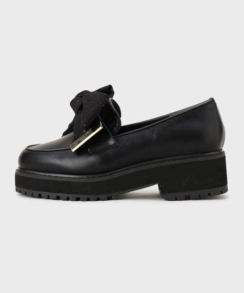 ESPERANZA（エスペランサ）の「晴雨兼用リボン厚底ローファー（パンプス・レディース・ブラック系2/アイボリー系2/ブラック・LL/M/S）」の19枚目の写真