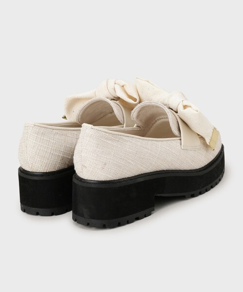 ESPERANZA（エスペランサ）の「晴雨兼用リボン厚底ローファー（パンプス・レディース・ブラック系2/アイボリー系2/ブラック・LL/M/S）」の22枚目の写真