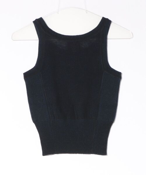 Vivienne Westwood(ヴィヴィアンウエストウッド)の「コットンリネンミックスプレーティングタンクトップ(カーディガン/ボレロ・レディース・イエロー系その他2/ブラック系その他・FREE)」の3枚目の写真