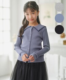 組曲（クミキョク）の「【110-140㎝】 セーラーカラー リブトップス（Tシャツ/カットソー）」